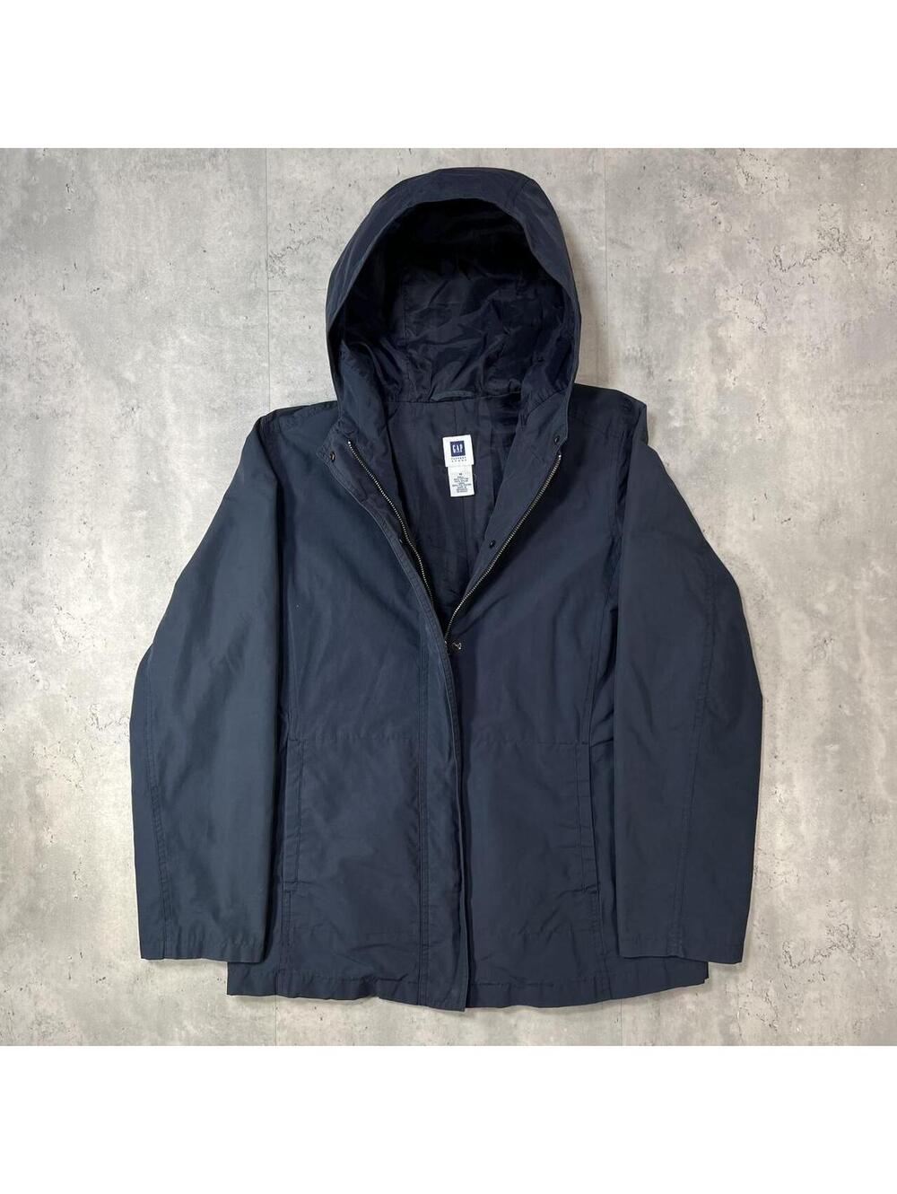 Y2K Navy Gap Windbreaker Hooded Jacket